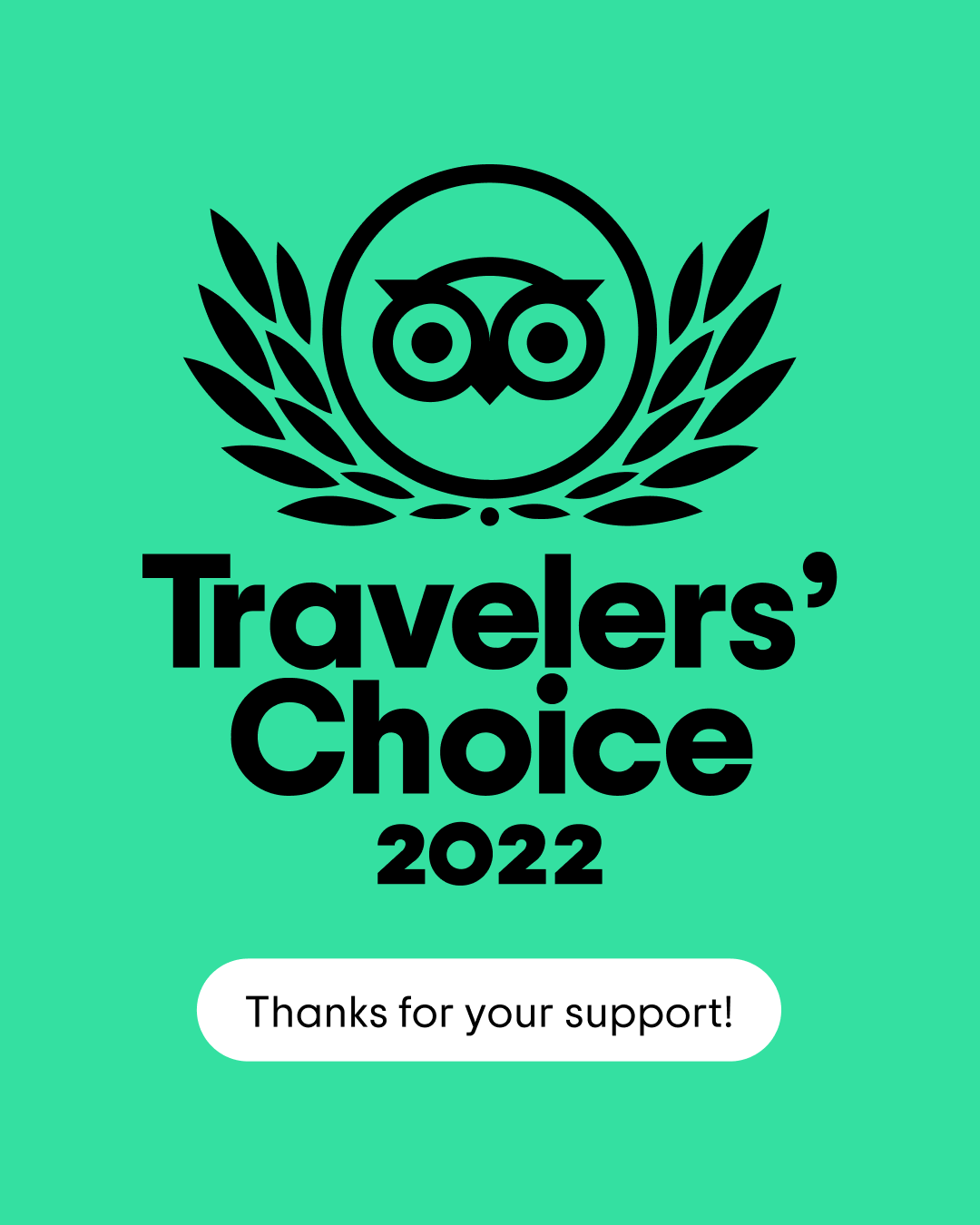 Trip Advisor 2022 Travelers' Choice