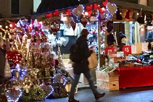 Christmas stall at Birmingham Christmas Market