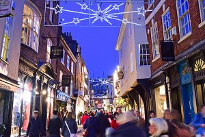 York's famous streets at Christmas