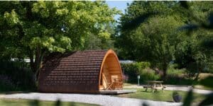 Glamping pod at Woodland Springs Touring Park, Devon