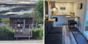 Luxury glamping at Grooby's Pit, Lincolnshire